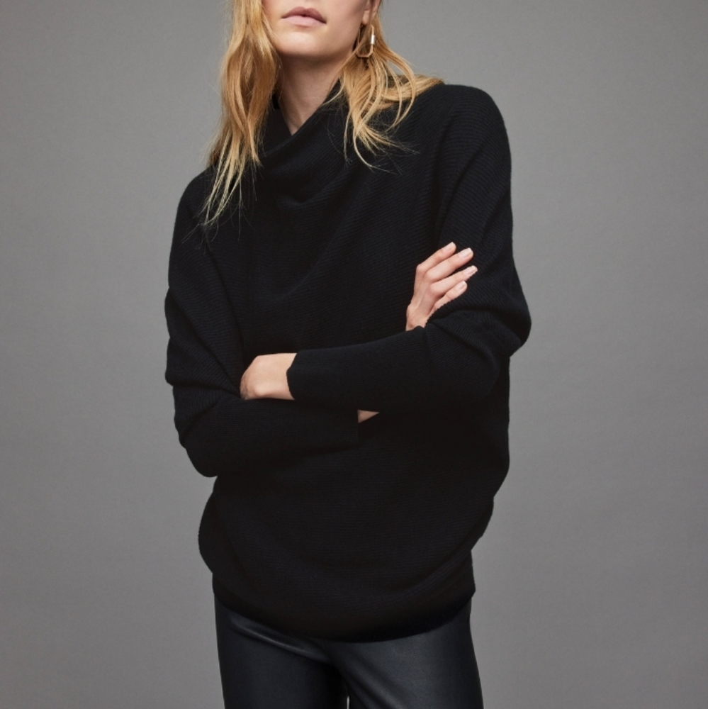 All Saints Ridley Grey Wool-Cashmere Blend Sweater XS - Picture 2 of 7